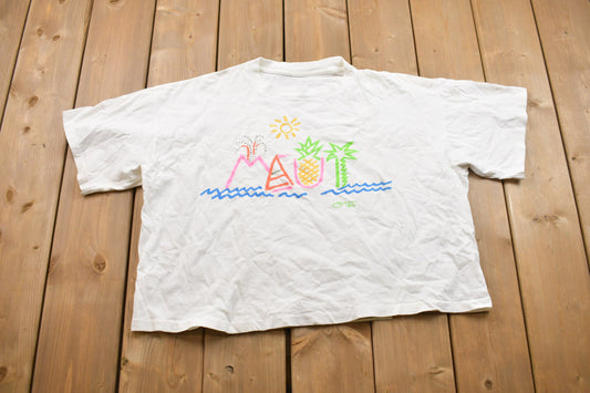 Vintage 1990s Maui T-Shirt / Souvenir T Shirt / Streetwear / Made In USA / Vacation Tee / Travel & Tourism