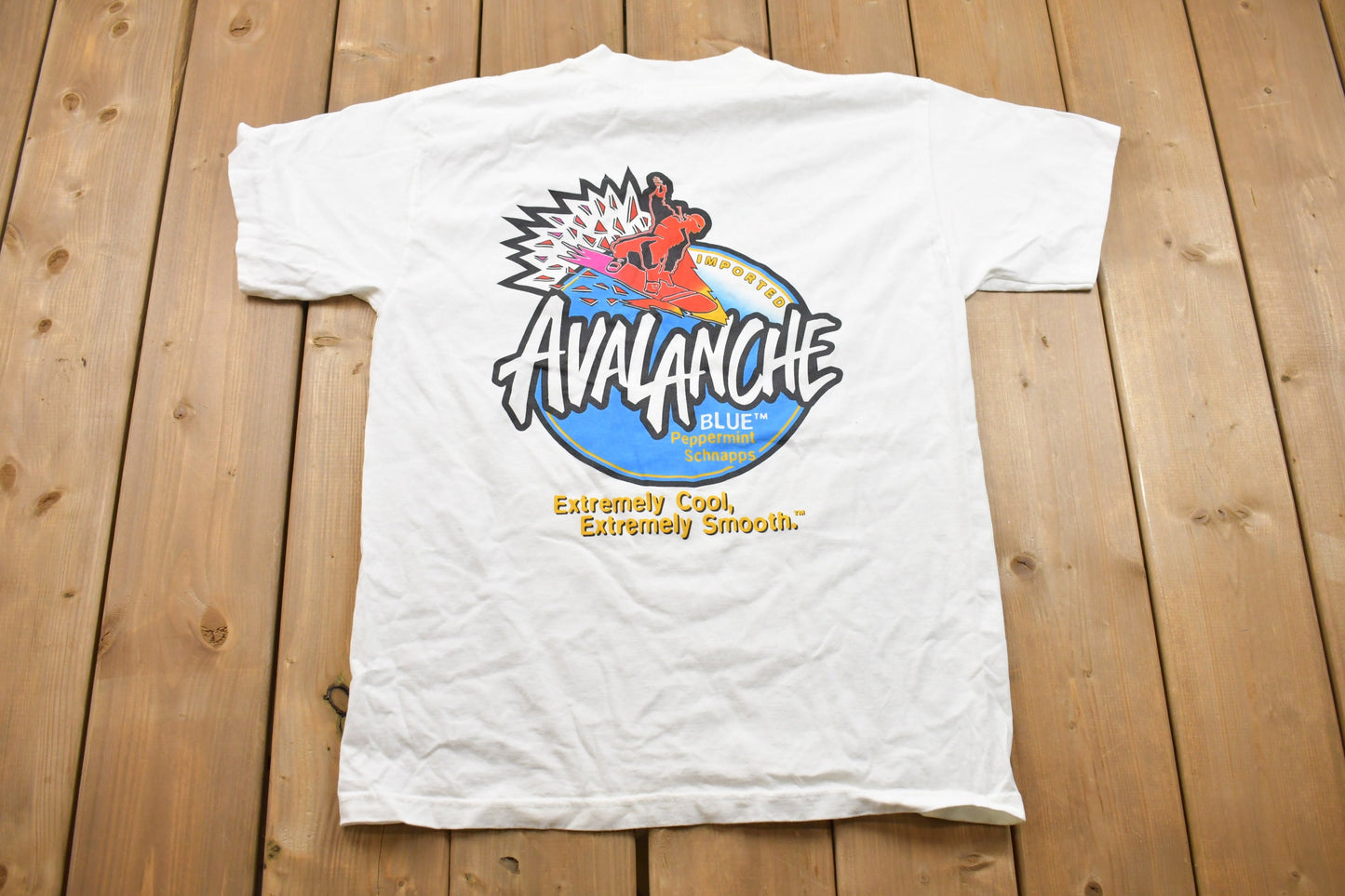 Vintage 1990s Avalanche Graphic T-Shirt / Streetwear / Vintage T Shirt / Single Stitch / Made In USA / 90s Graphic Tee