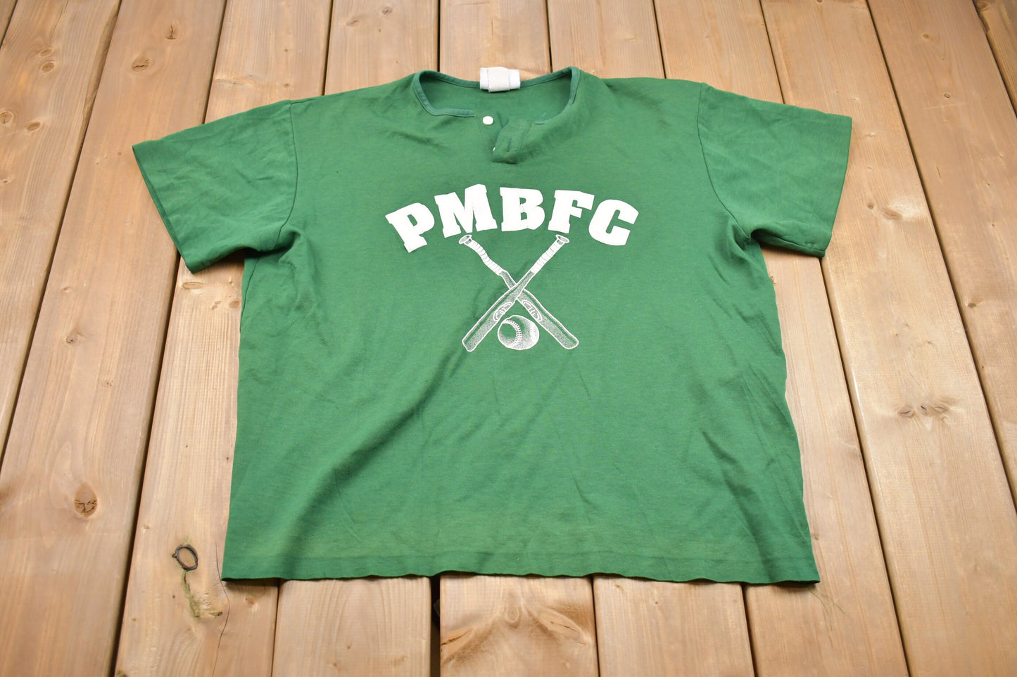 Vintage 1980s PMBFC Graphic T-Shirt / Streetwear / Retro Style / Single Stitch / Made In USA / 80s Graphic Tee