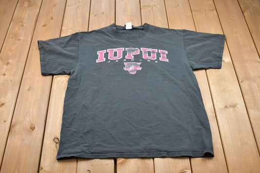 Vintage 1990s Jansport Iupui Graphic T-Shirt / Streetwear / Retro Style / Made In USA / 90s Graphic Tee