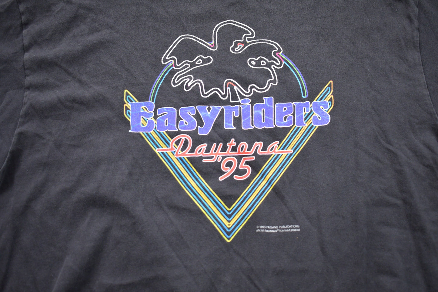 Vintage 1995 Easyriders Daytona Graphic T-Shirt / Columbus Ohio / Streetwear / Retro Style / Single Stitch / Made In USA / Motorcycle Tee