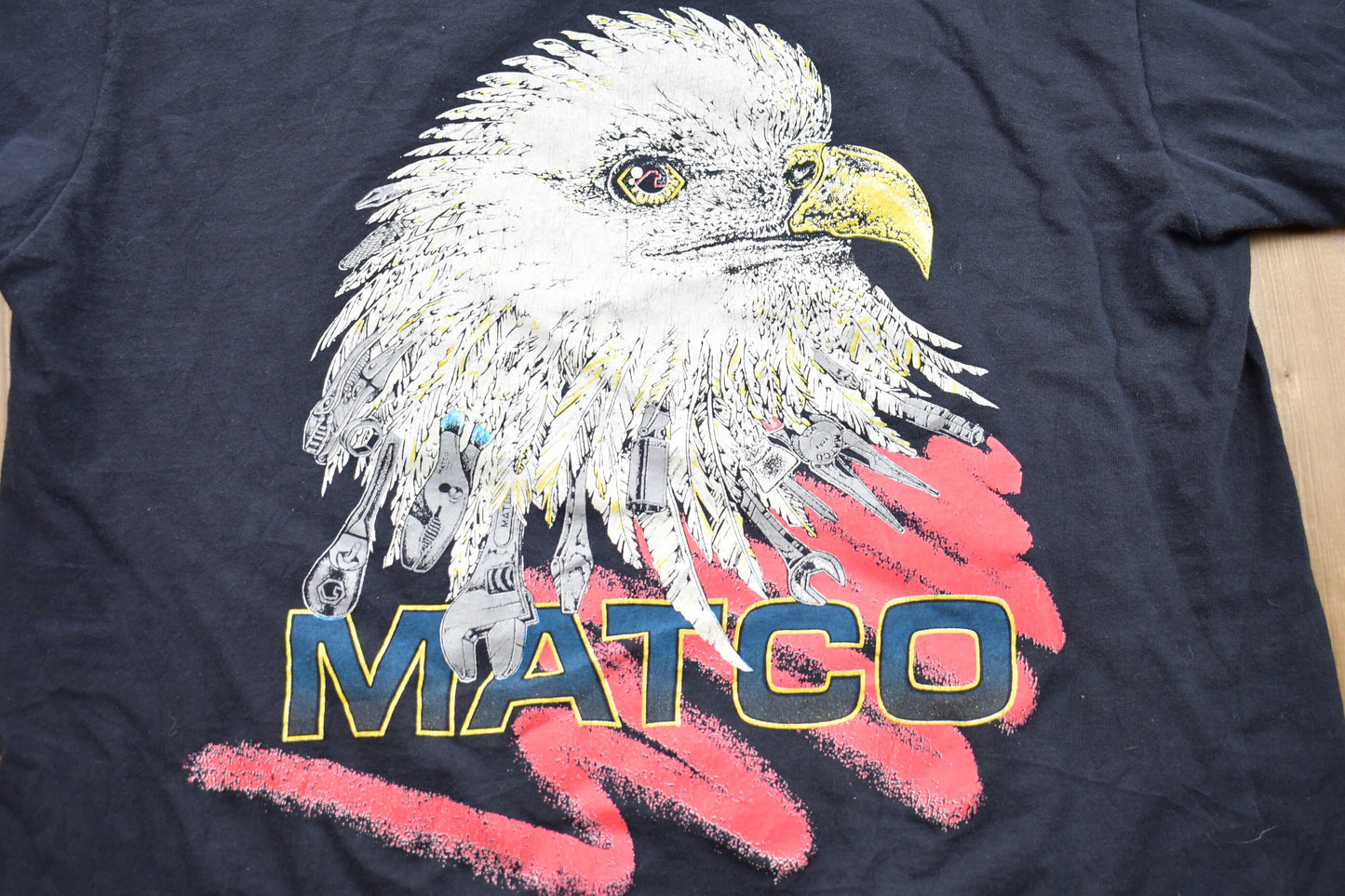 Vintage 1990s Matco Eagle Graphic T-Shirt / Graphic / 80s / 90s / Streetwear / Retro Style / Single Stitch / Made In USA