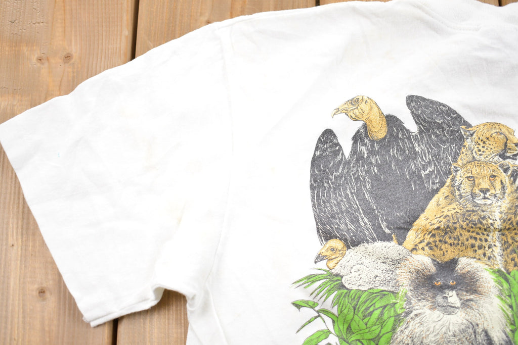 Vintage 1980s Animal Print Graphic T-Shirt