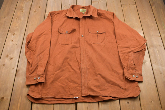 Vintage 1990s Cabela's Suede Button Up Shirt