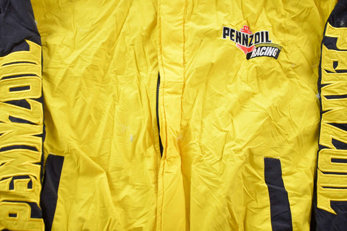 Vintage 1980s Pennzoil Chase Authentics Racing Jacket / Athleisure Sportswear / Streetwear Fashion / Automotive Apparel / Made In Hong Kong