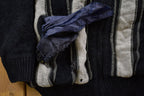 Vintage 1990s Striped Wool Zip Up Sweater