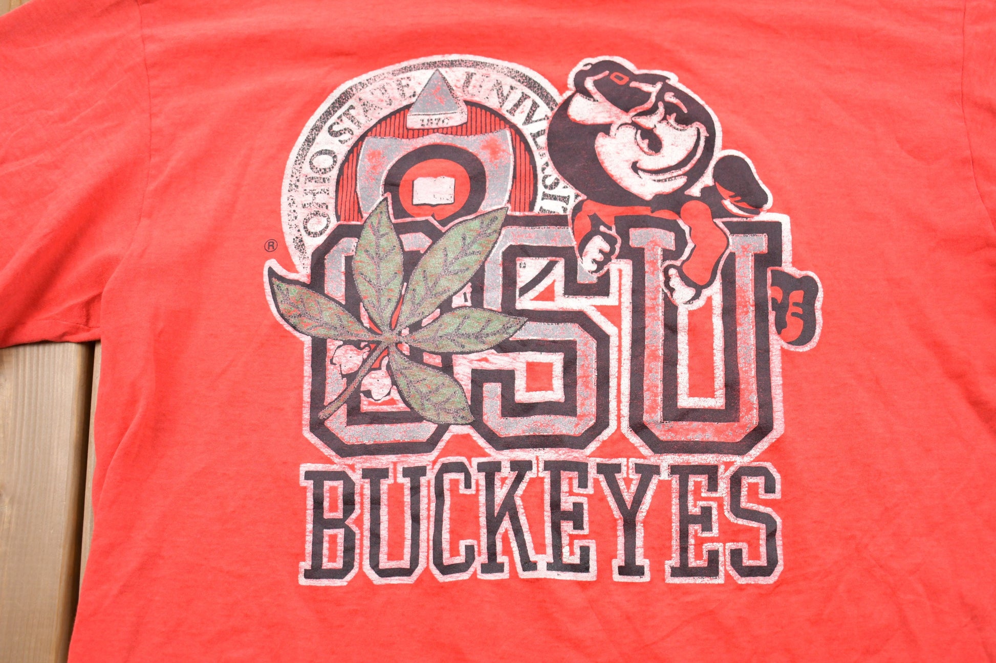 Vintage 1980s University of Ohio State Buckeyes Graphic Collegiate T-Shirt