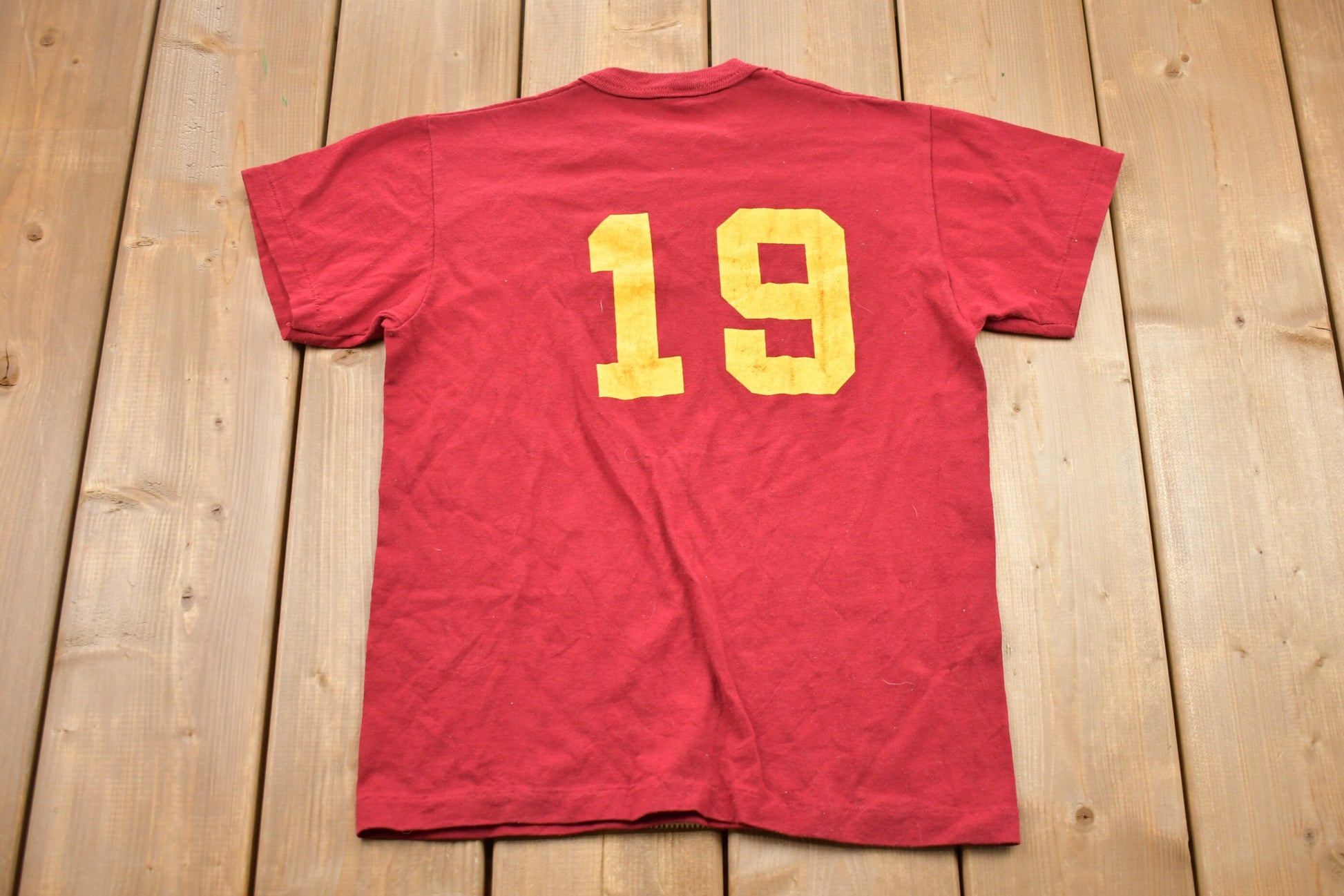 Vintage 1980s Kids Russell Athletic Maple Grove Soccer Graphic T-Shirt