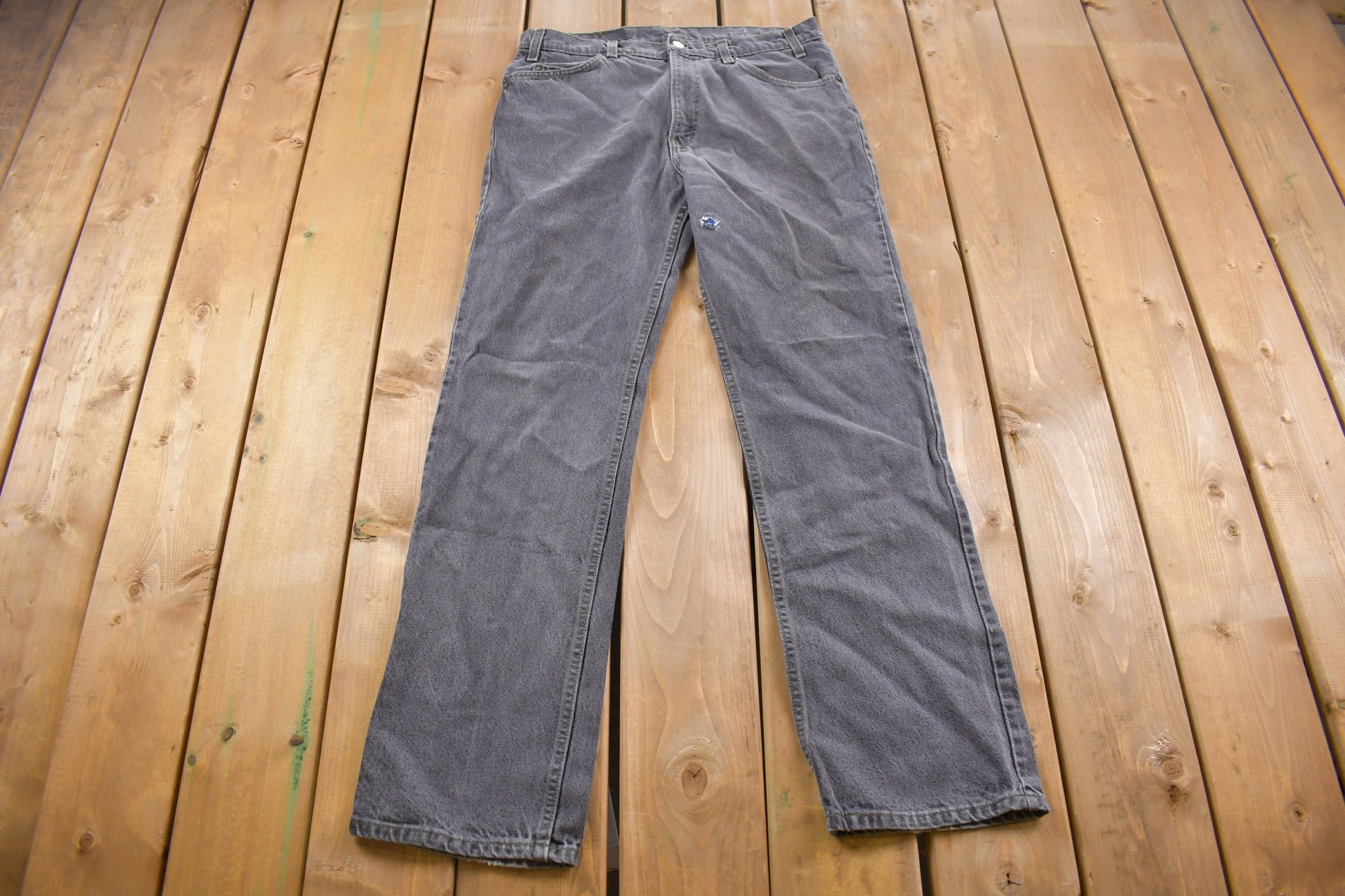 Vintage 1990s Levi's Red Tab Washed Grey Jeans Size 34 x 32