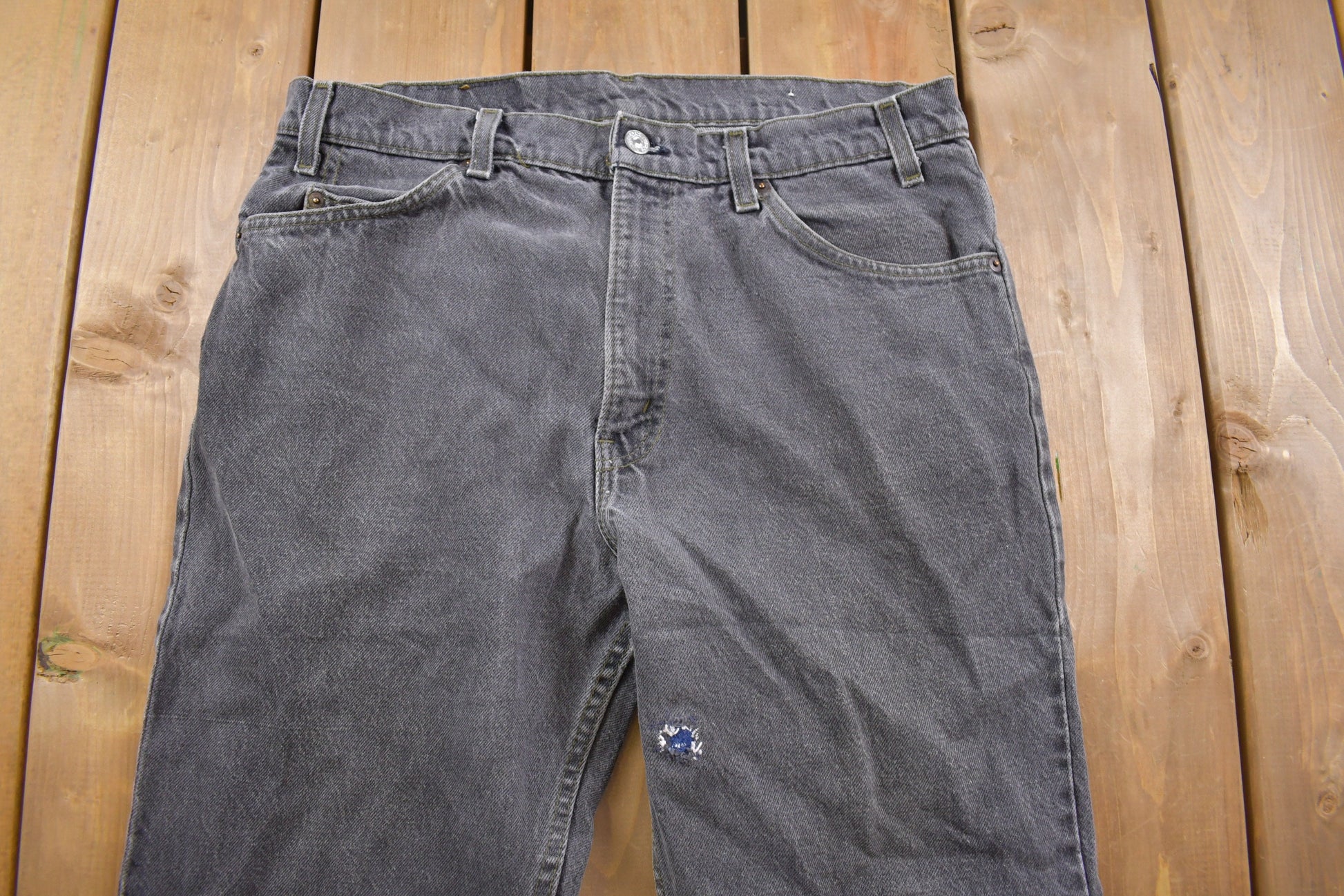 Vintage 1990s Levi's Red Tab Washed Grey Jeans Size 34 x 32