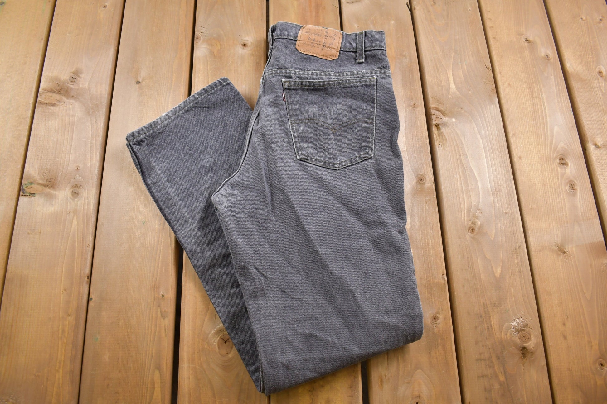 Vintage 1990s Levi's Red Tab Washed Grey Jeans Size 34 x 32