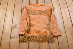 Vintage 1960s Deerskin Leather Pullover Fringe Jacket