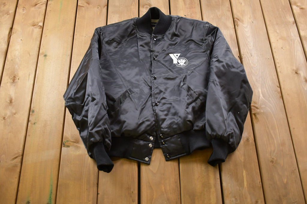 Vintage 1990s Joliet YMCA Baseball Holloway Satin Bomber Jacket