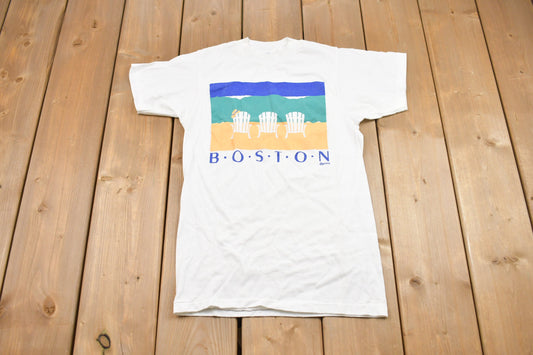 Vintage 1990s Boston T-Shirt / Souvenir T Shirt / Streetwear / Made In USA / Vacation Tee / Travel & Tourism