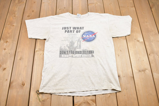 Vintage 1990s NASA Rocket Science Graphic T-Shirt / Streetwear / Retro Style / 90s Graphic Tee