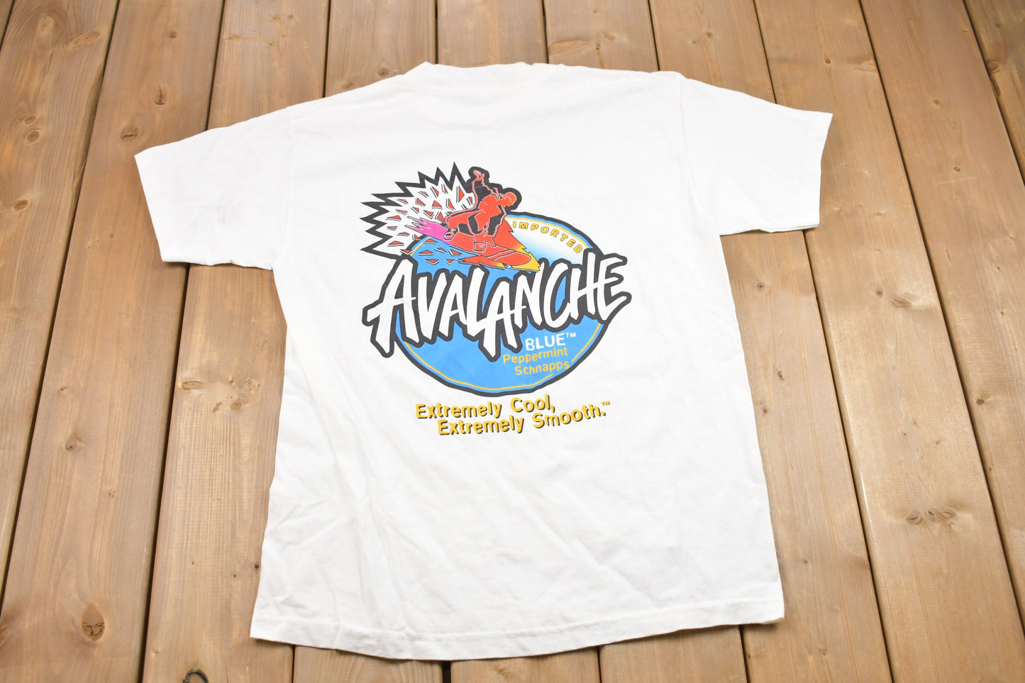 Vintage 1990s Avalanche liqueur Graphic T-Shirt / Streetwear / Retro Style / Single Stitch / Made In USA / 90s Graphic Tee