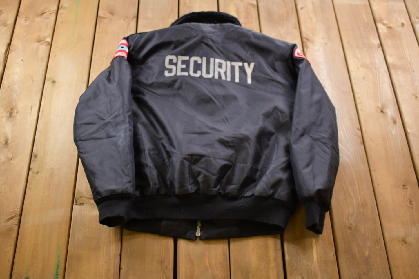 Vintage 1990s Delta Force Security Bomber Jacket / Athleisure / Streetwear / Athletic Sportswear / Streetwear / Law Pro / Police Bomber