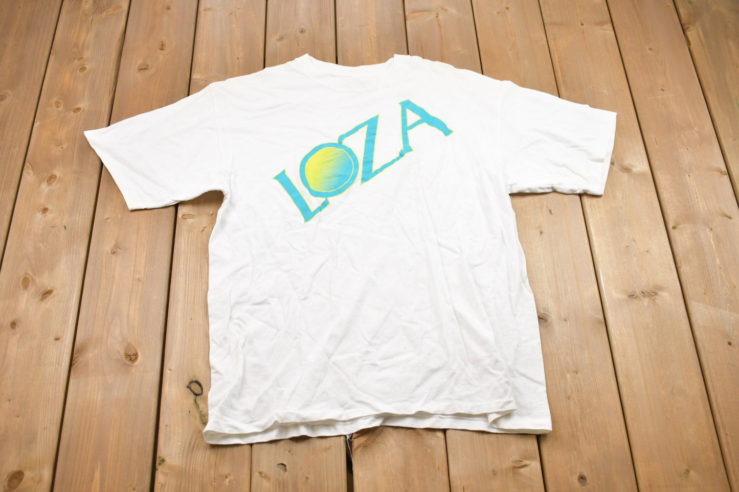 Vintage 1990s Loza Graphic T-Shirt / Streetwear / Retro Style / Single Stitch / 90s Graphic Tee / Party Shirt