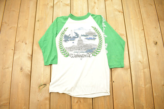 Vintage 1970s Washington DC Raglan T Shirt