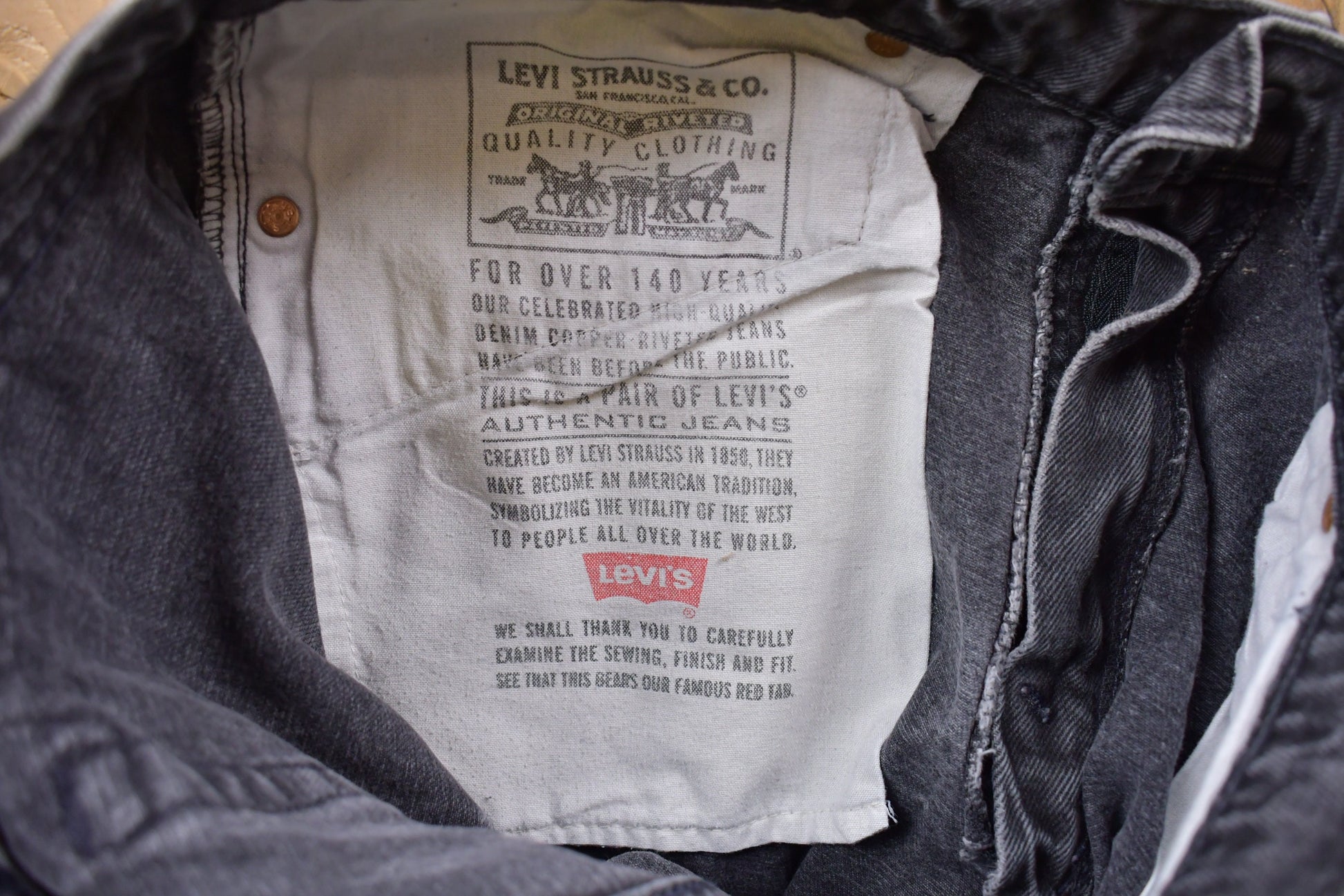 Vintage 1990s Levi's Red Tab Dark Denim Jeans