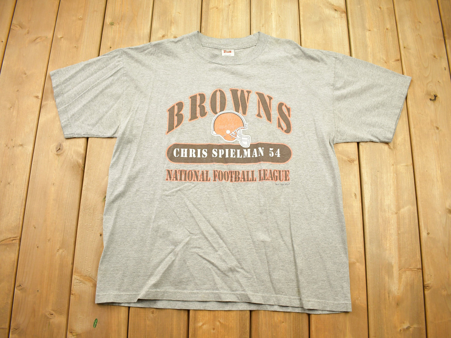 Vintage 1999 Cleveland Browns NFL Chris Spielman No 54 T-Shirt / NFL American Football Graphic / Sportswear / Streetwear / Retro Style