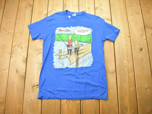 Vintage 1990s Pete And Clete Fishing Comic T Shirt