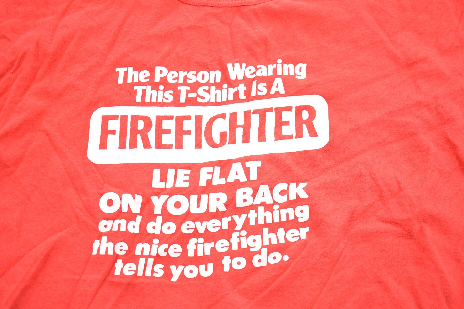 Vintage 1980s Firefighter Graphic T-Shirt