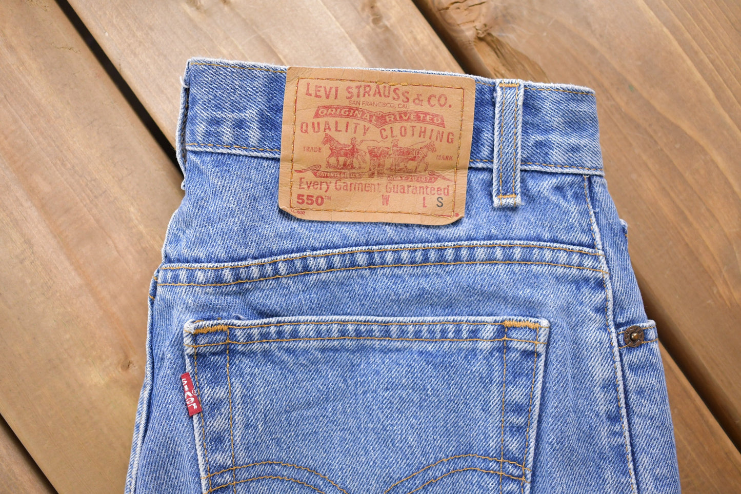 Vintage 1990s Levi's Red Tab Jeans Size 28 x 28  / 90s Denim / Streetwear Fashion / Vintage Light Wash Denim / Vintage Levi's