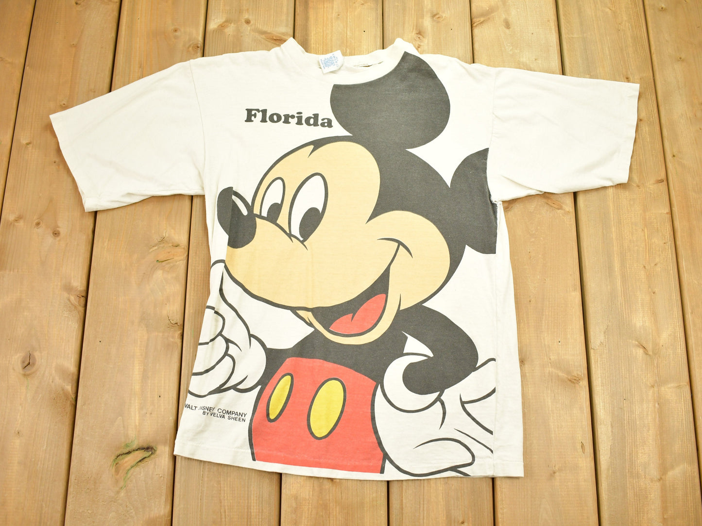 Vintage 1990s Disney's Mickey Mouse Single Stitch Distressed T-Shirt