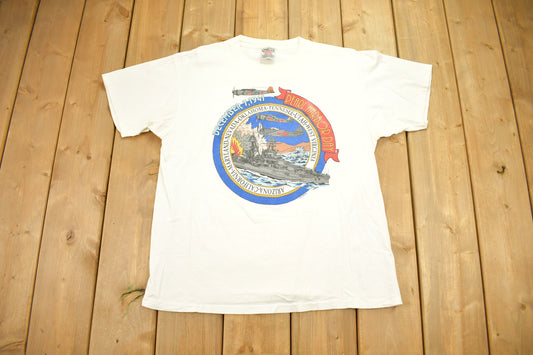 Vintage 1991 Pearl Harbour Day Single Stitch Oneita T-Shirt