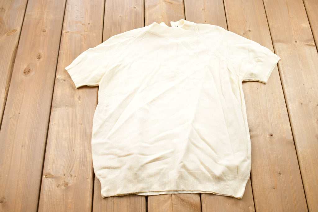 Vintage 1980s Quarter Zip Raglan T-Shirt