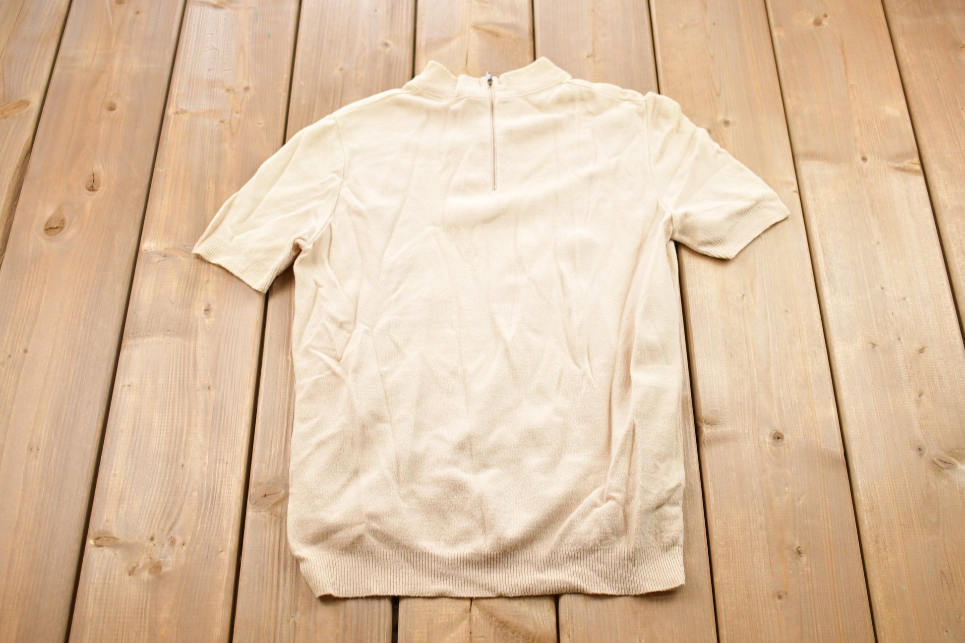 Vintage 1980s Quarter Zip Raglan T-Shirt