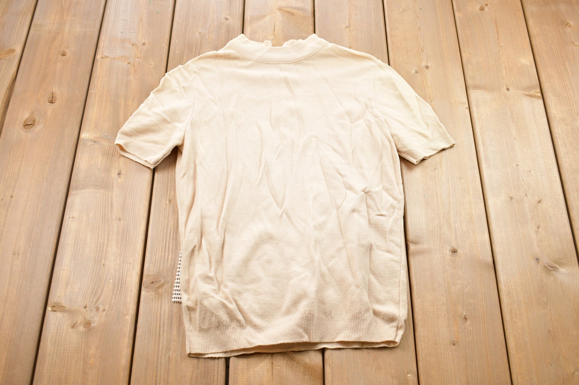 Vintage 1980s Quarter Zip Raglan T-Shirt