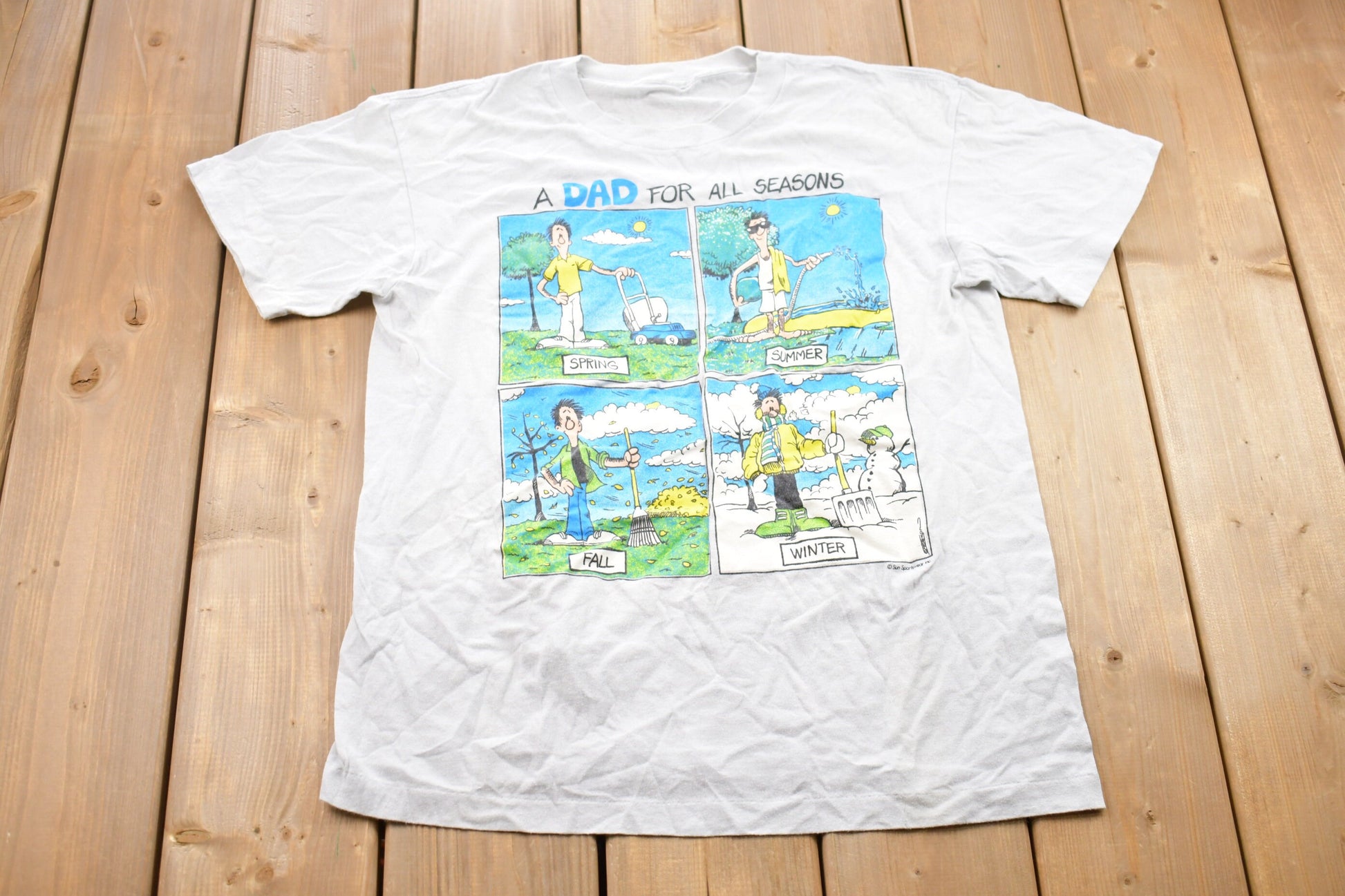 Vintage 1990s Dad For All Seasons Graphic T-Shirt