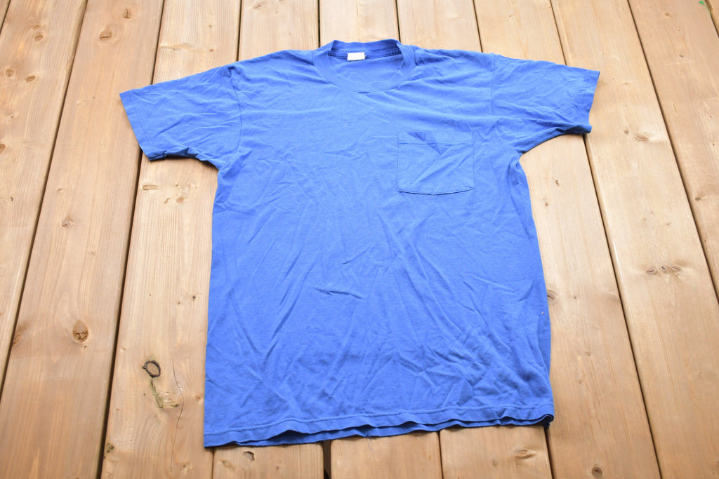 Vintage 1980s Fruit of the Loom Blank Pocket T-Shirt