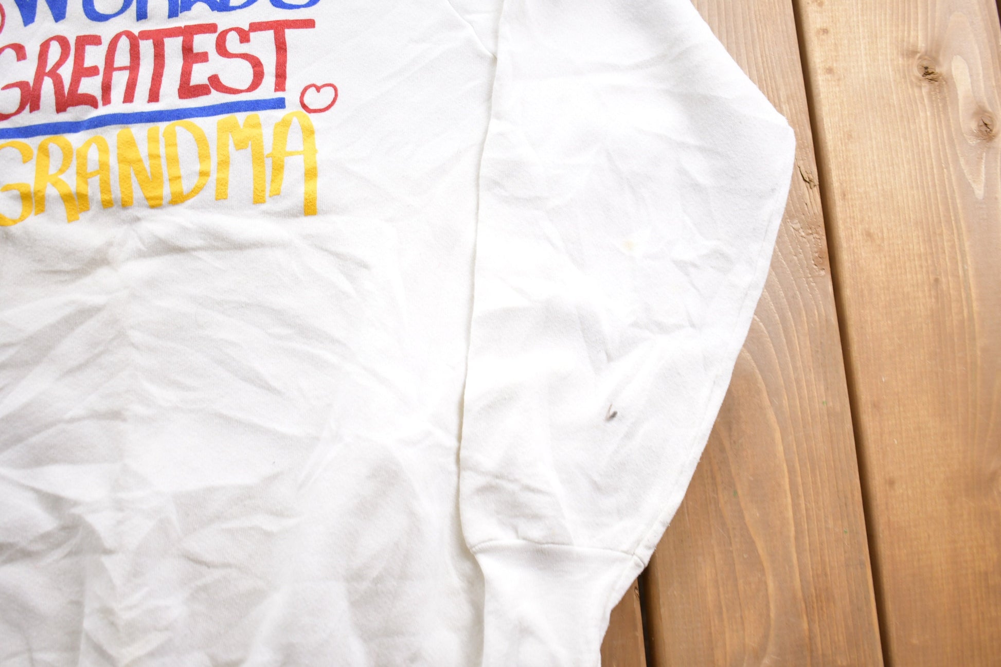 Vintage 1980s World's Greatest Grandma Crewneck Sweatshirt