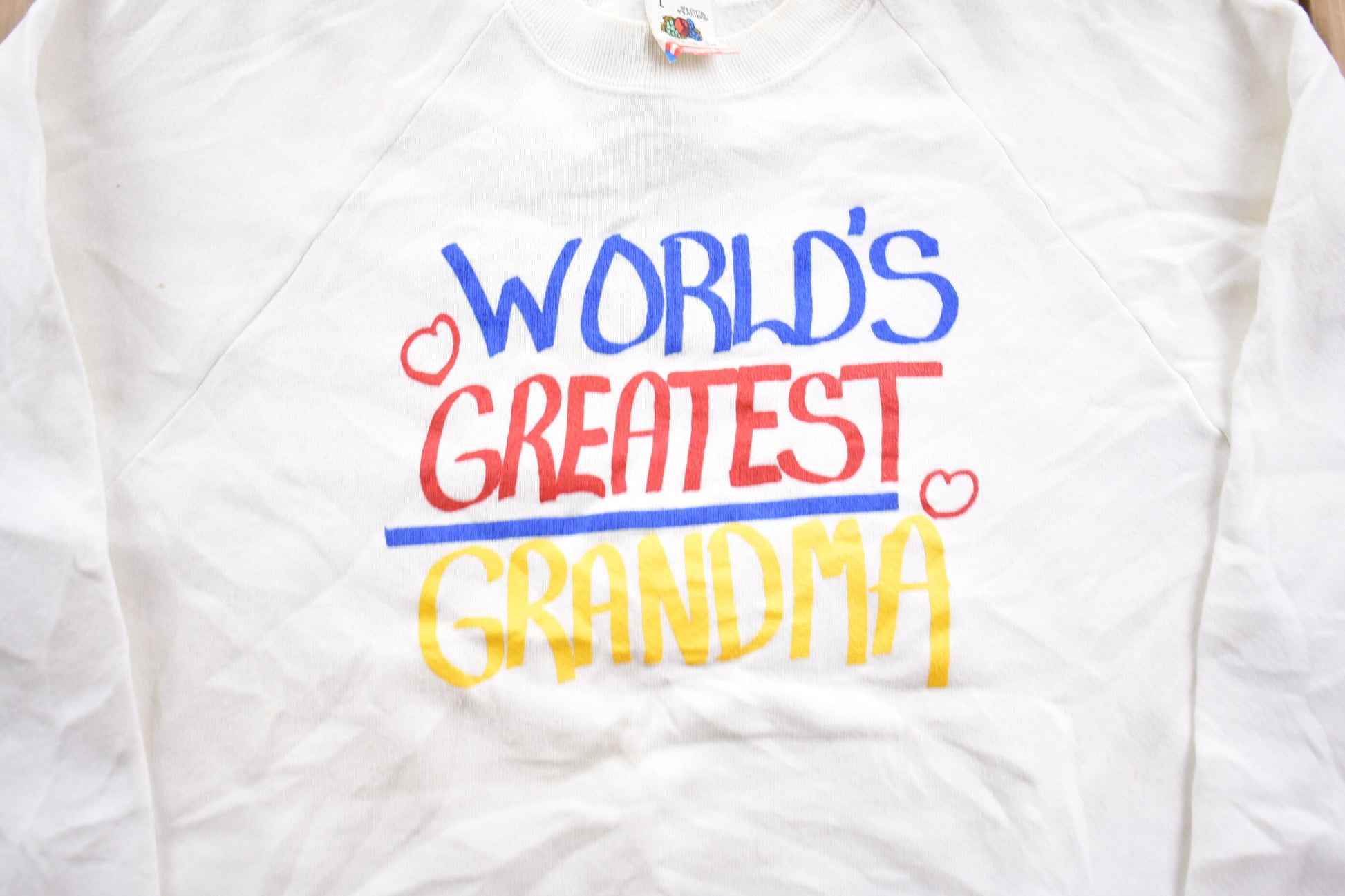 Vintage 1980s World's Greatest Grandma Crewneck Sweatshirt