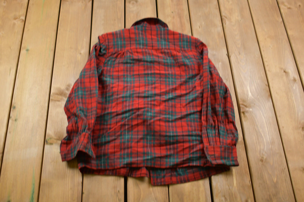 Vintage 1950s Pendleton Plaid Button Up Shirt