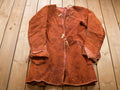 Vintage 1960s Bohemian Leather Suede Overcoat Jacket