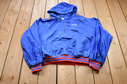 Vintage 1990s Peshtigo Volleyball Pullover Windbreaker Jacket / Made In USA / Athletic Spring Summer Sportswear / Streetwear / Athleisure