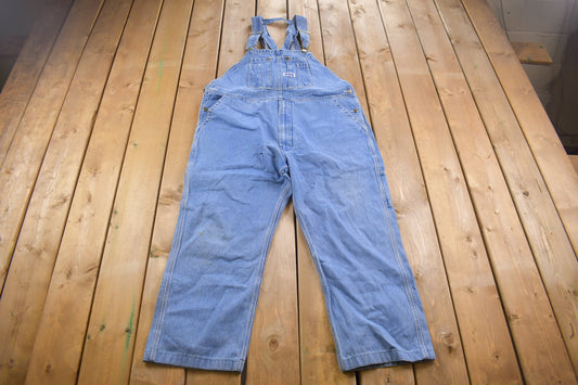 Vintage 1990s Big Smith Denim Jean Overalls Size 44 x 22 / Vintage Overalls / Extra Large Clothing / Streetwear / Vintage Workwear