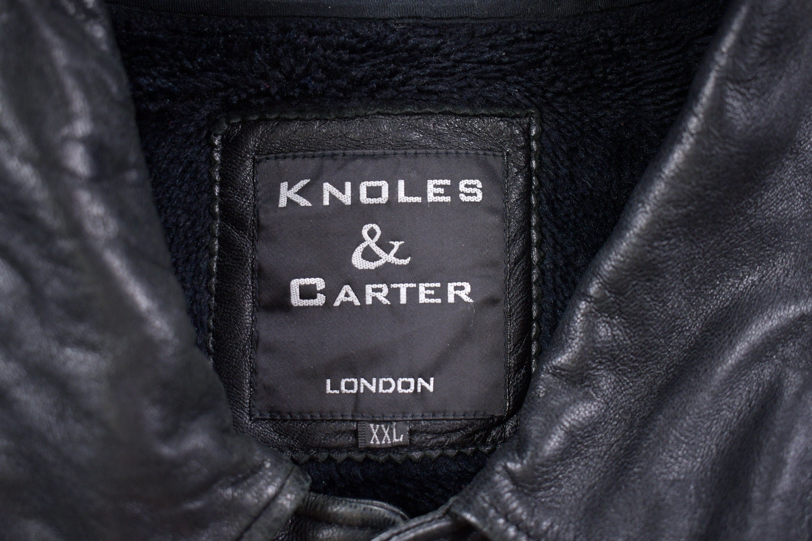 Vintage 1990s Knoles & Carter London Leather Jacket