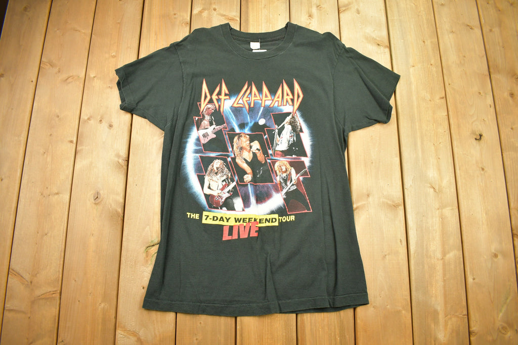 Vintage 1992 Def Leppard The 7-Day Weekend Tour Band Tee
