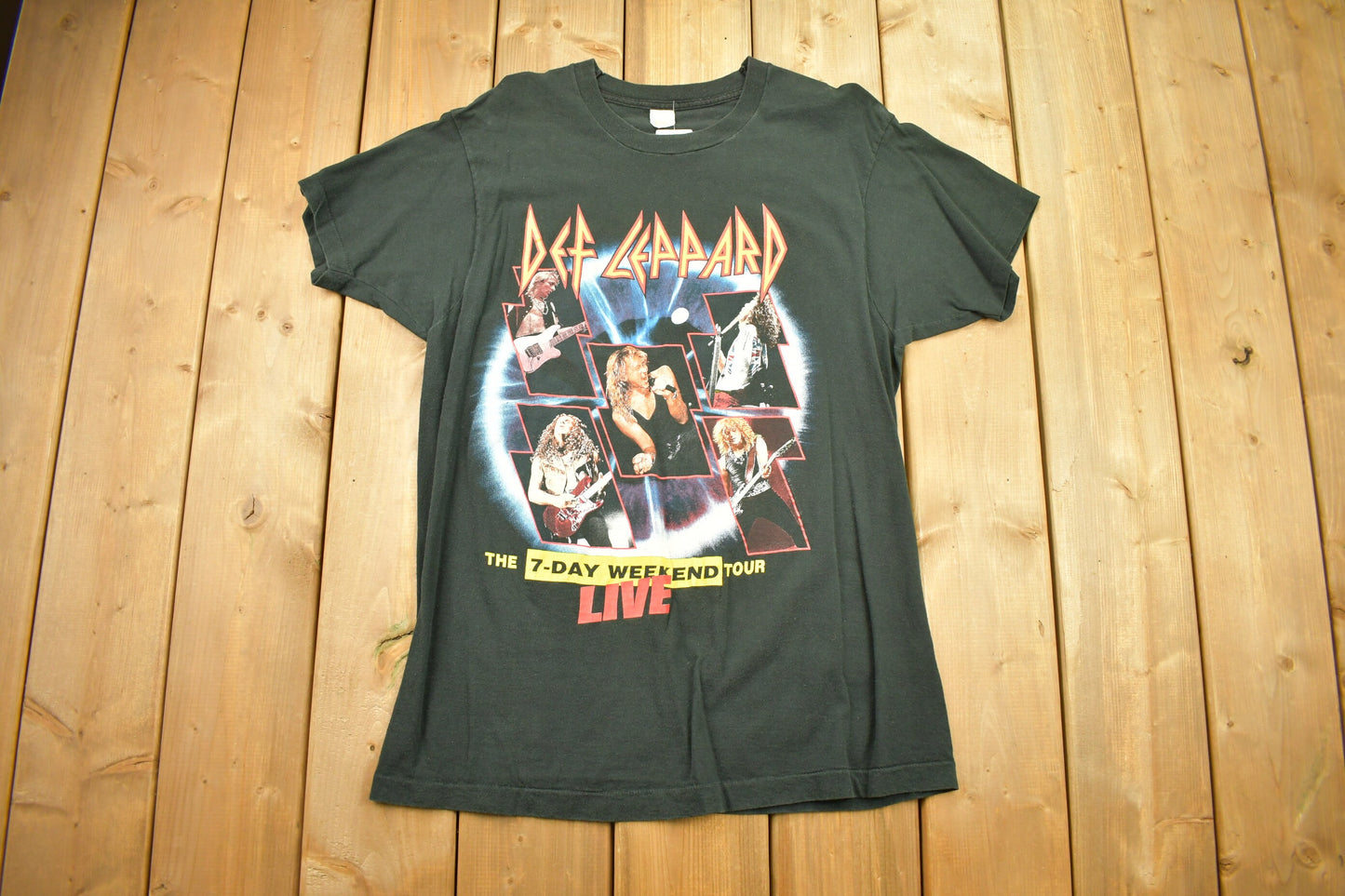 Vintage 1992 Def Leppard The 7-Day Weekend Tour Band Tee / Concert Tour Promo / 90s Band Tee / Made In USA / Single Stitch