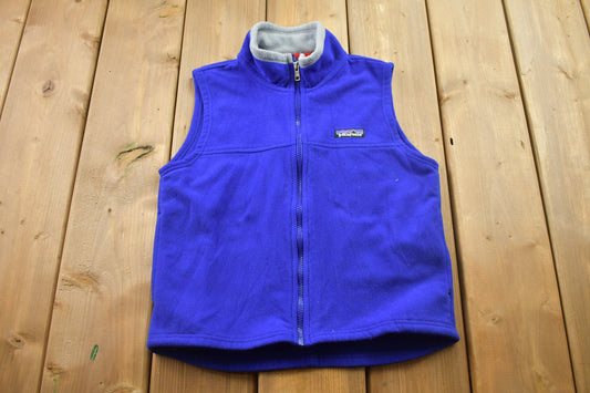 Vintage 1987 Youth Sized Patagonia Fleece Vest Sportswear / Made in Canada / Children's Vintage / 80s Vest / Athleisure / Hiking