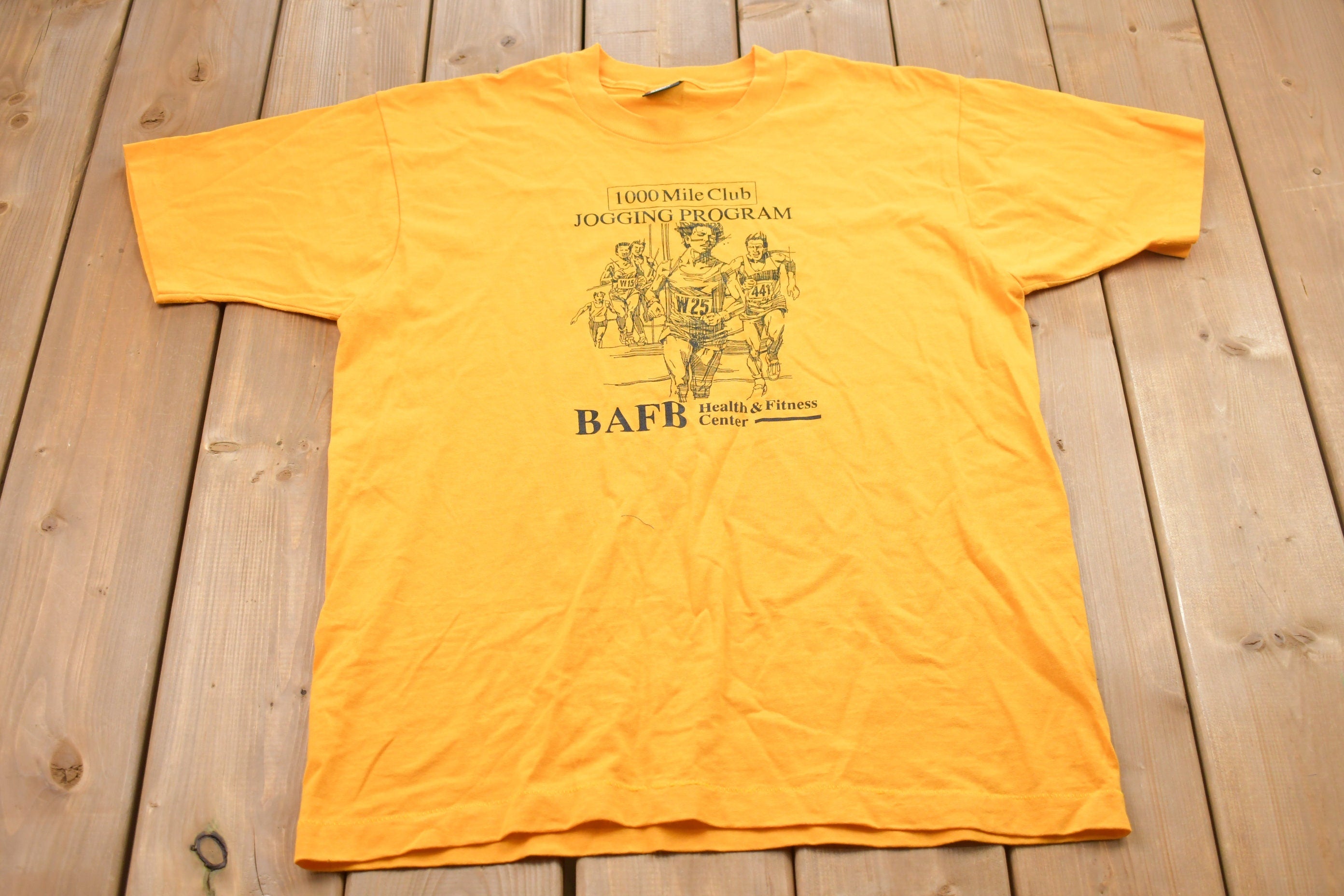 Vintage 1990s 1000 Mile Jogging Program Graphic T-Shirt