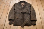 Vintage 1970s Suede Leather Full Length Jacket
