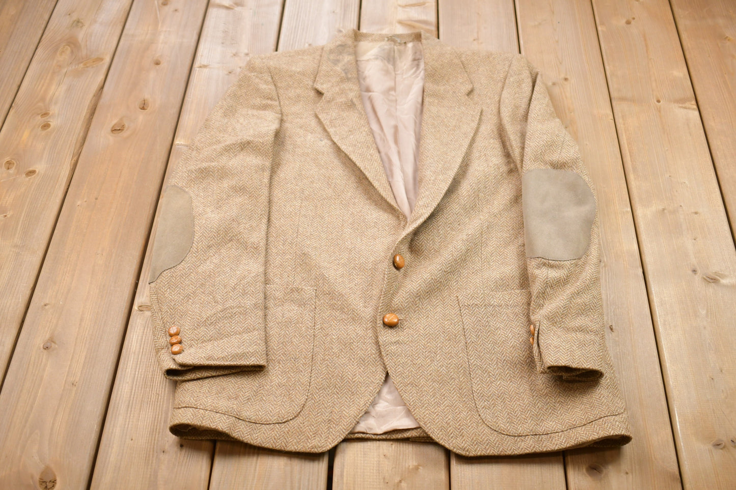 Vintage 1990s Wool Blazer Jacket / Wool Jacket  / Vintage 90s Jacket / Outdoor / Winter / Vintage Blazer