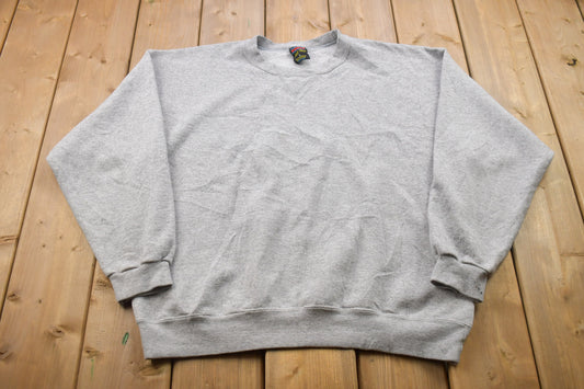 Vintage 1990s Soffe Blank Grey Crewneck Sweatshirt / Made in USA / 90s Crewneck / Athleisure / Streetwear / Blank Vintages / Basic Clothes