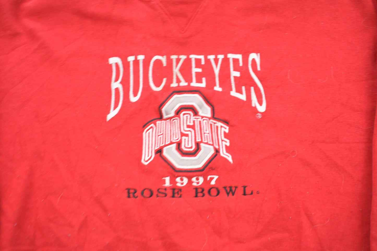 Vintage 1997 University of Ohio State Buckeyes Rose Bowl Collegiate Crewneck / Embroidered / NCAA Sweatshirt / Sportswear / Americana